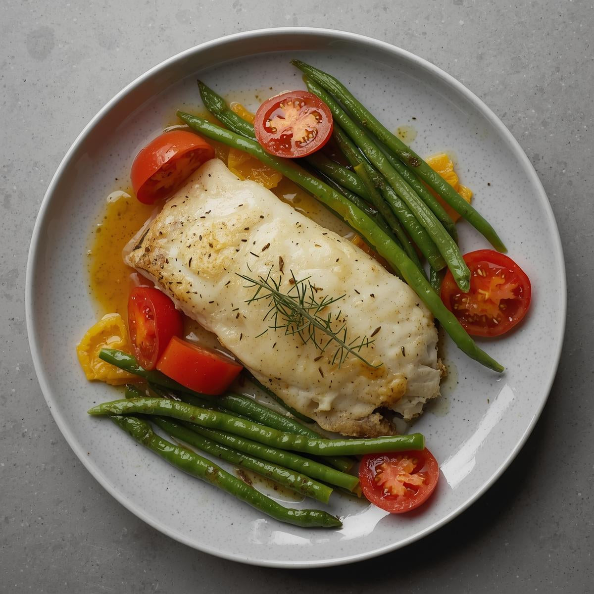 Bacalao al Horno con Verduras Mediterráneas