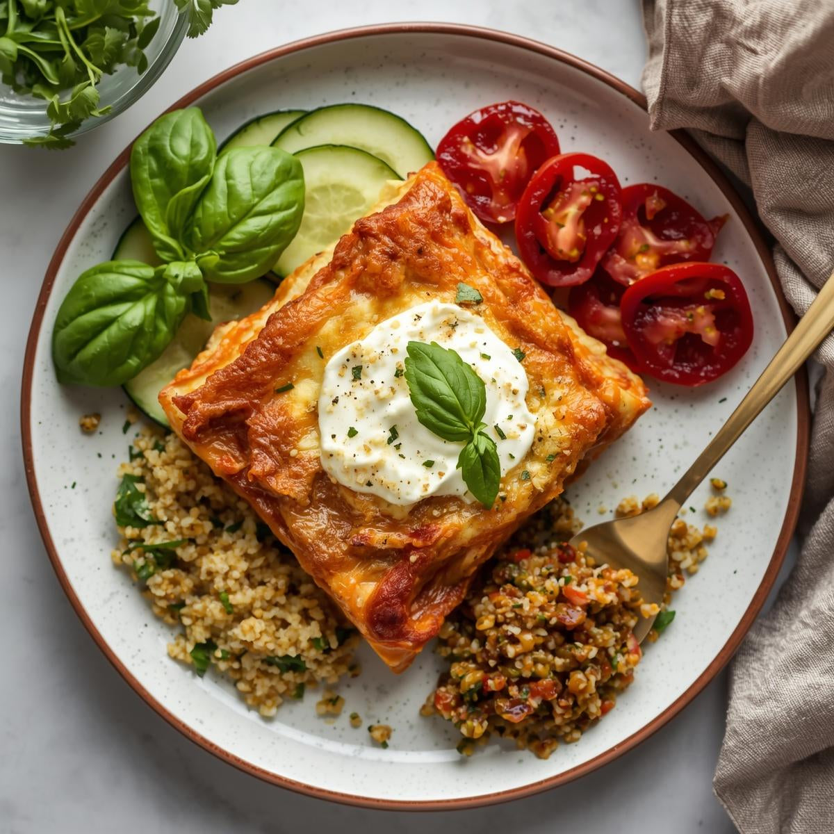 Lasaña de Calabacín, Ricotta y Quinoa