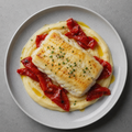 Bacallà al forn amb verdures mediterrànies
