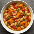 Estofat de mongetes amb moniato al forn