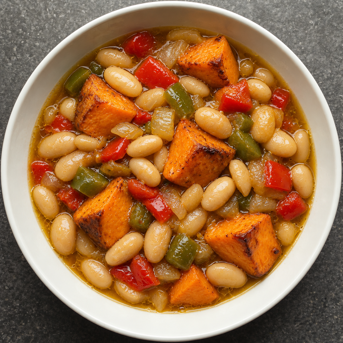 Estofat de mongetes amb moniato al forn